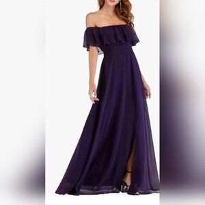 Ever Pretty Deep Purple Maxi Dress